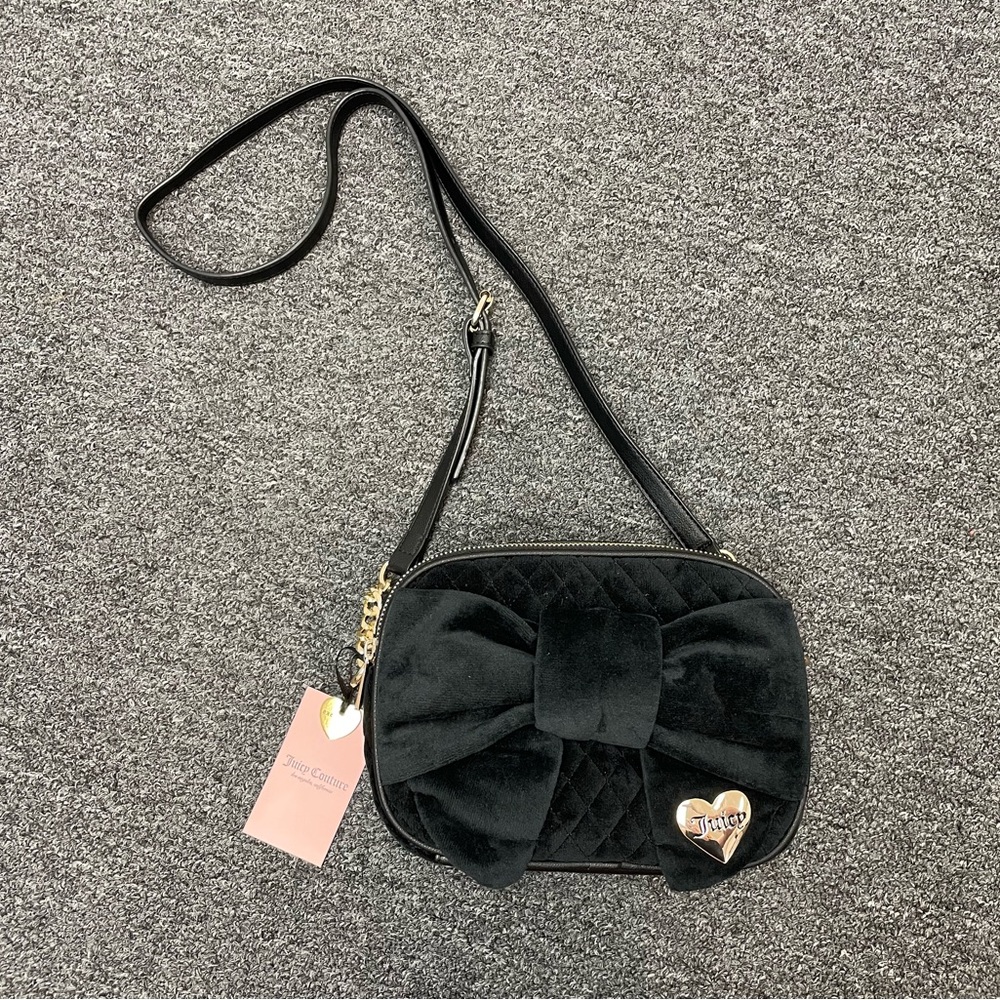 Juicy Couture Wrapped In a Bow Black Crossbody Bag